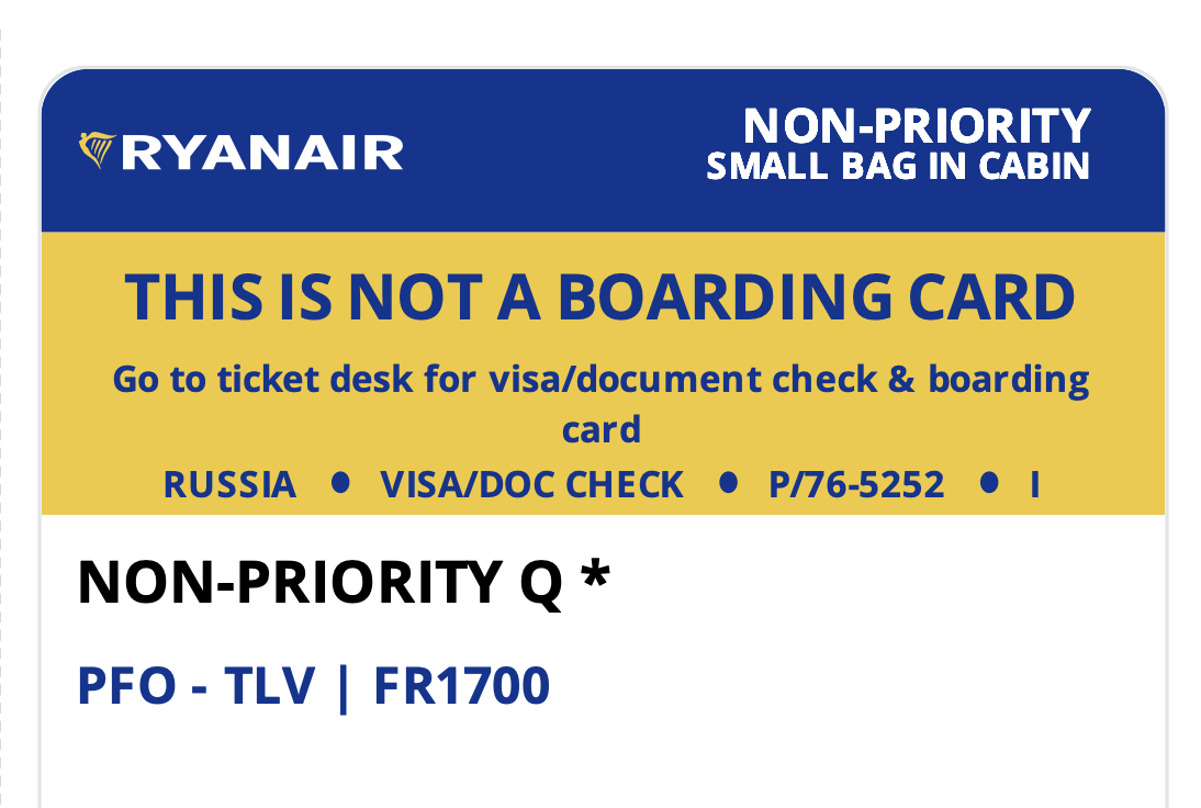 This is not a boarding card